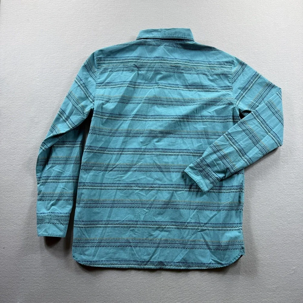 The North Face Shirt Mens‎ Large Blue Striped Long Sleeve Button Front Casual